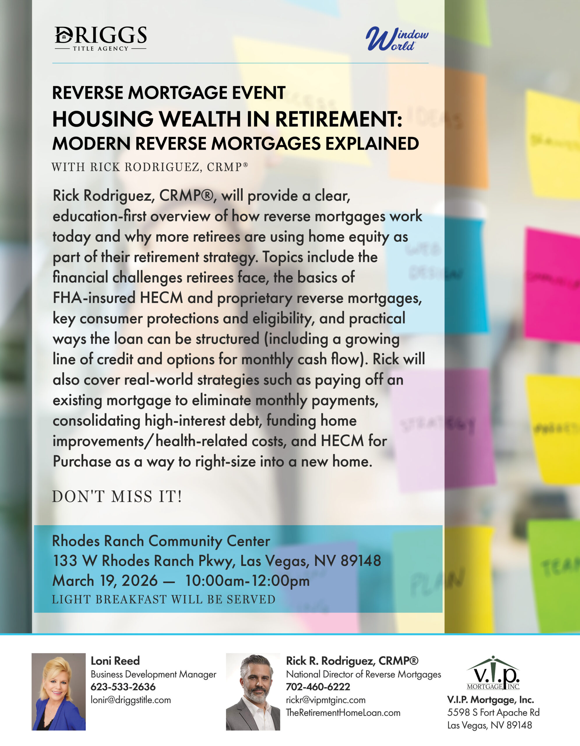 Reverse Mortgage Seminar Las Vegas