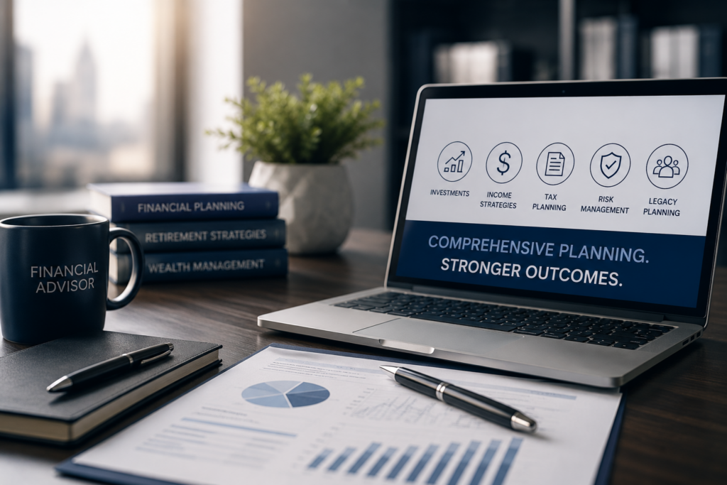 Financial advisor concept showing how housing wealth and reverse mortgage strategies may help manage sequence-of-returns risk in retirement planning.
